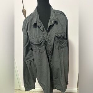 Men's Gray Button-Up Jacket